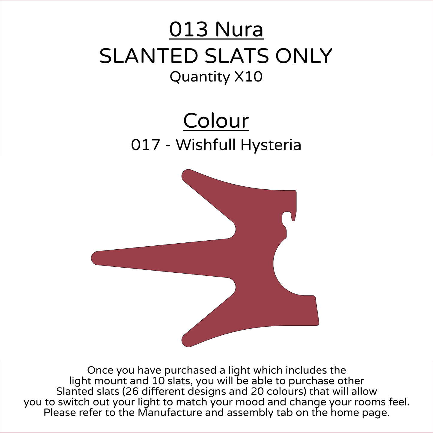 Ceiling Light - Slanted Slats - 013 Nura