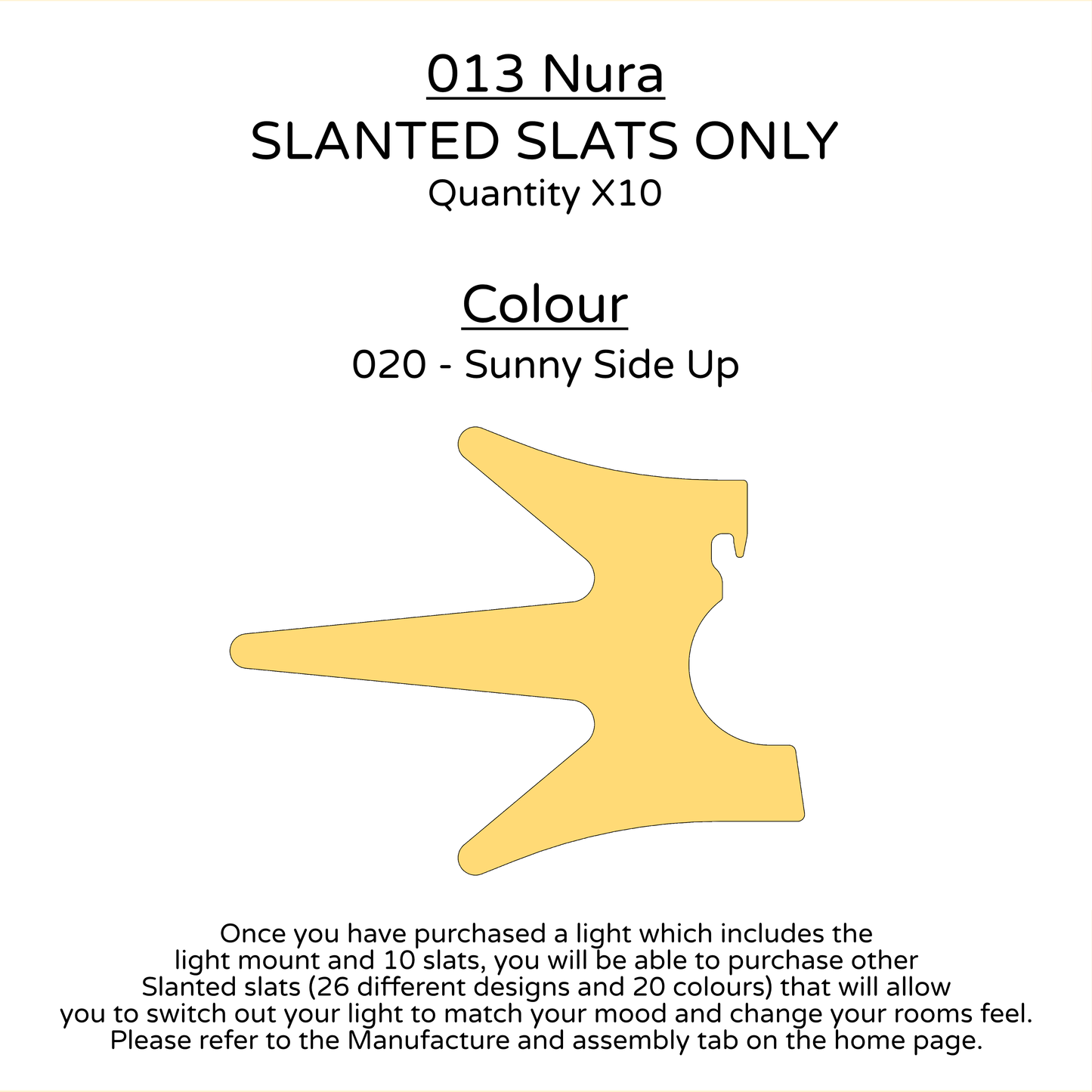 Ceiling Light - Slanted Slats - 013 Nura