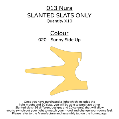 Ceiling Light - Slanted Slats - 013 Nura