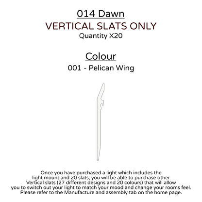 Ceiling Light - Vertical Slats - 014 Dawn