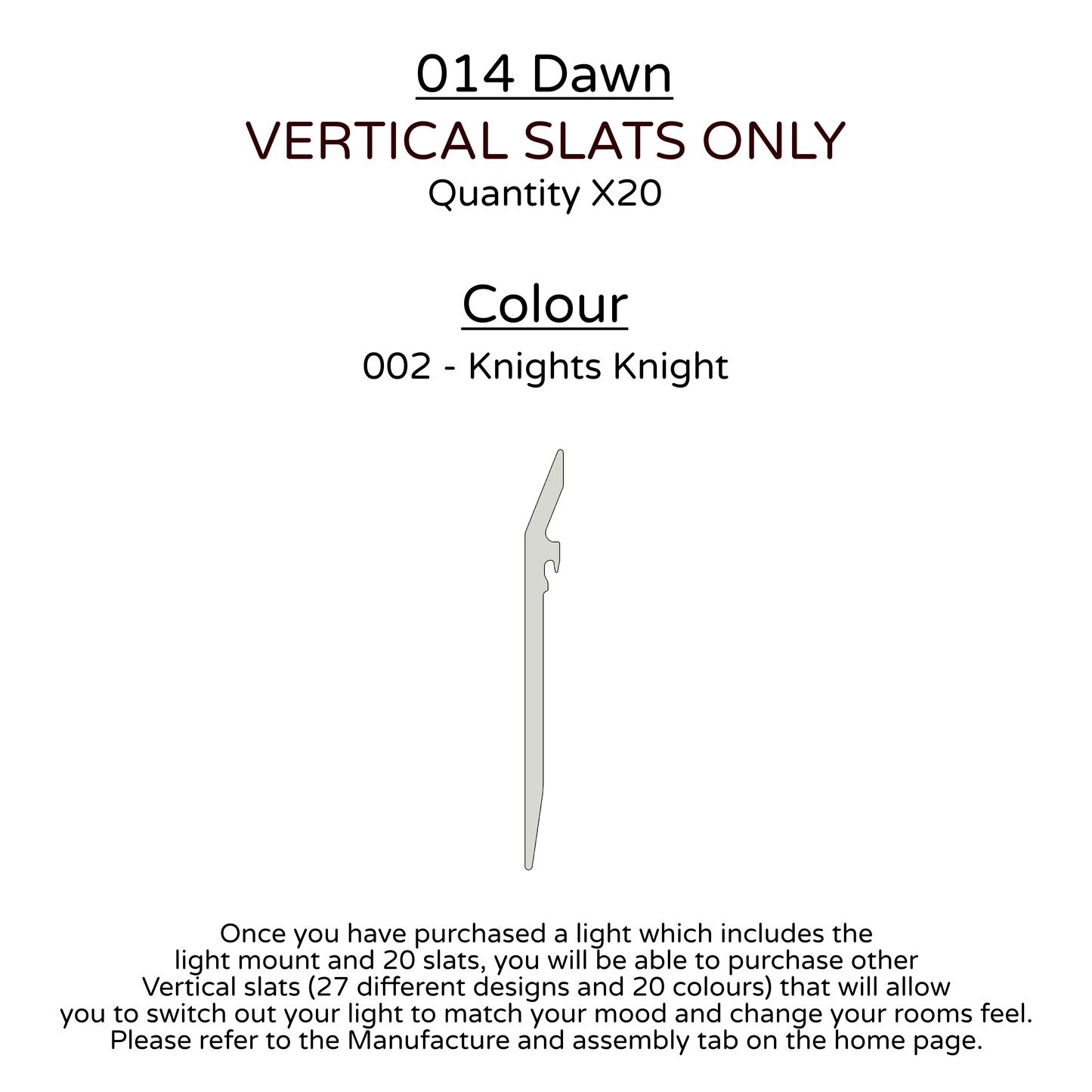 Ceiling Light - Vertical Slats - 014 Dawn