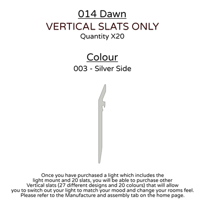 Ceiling Light - Vertical Slats - 014 Dawn