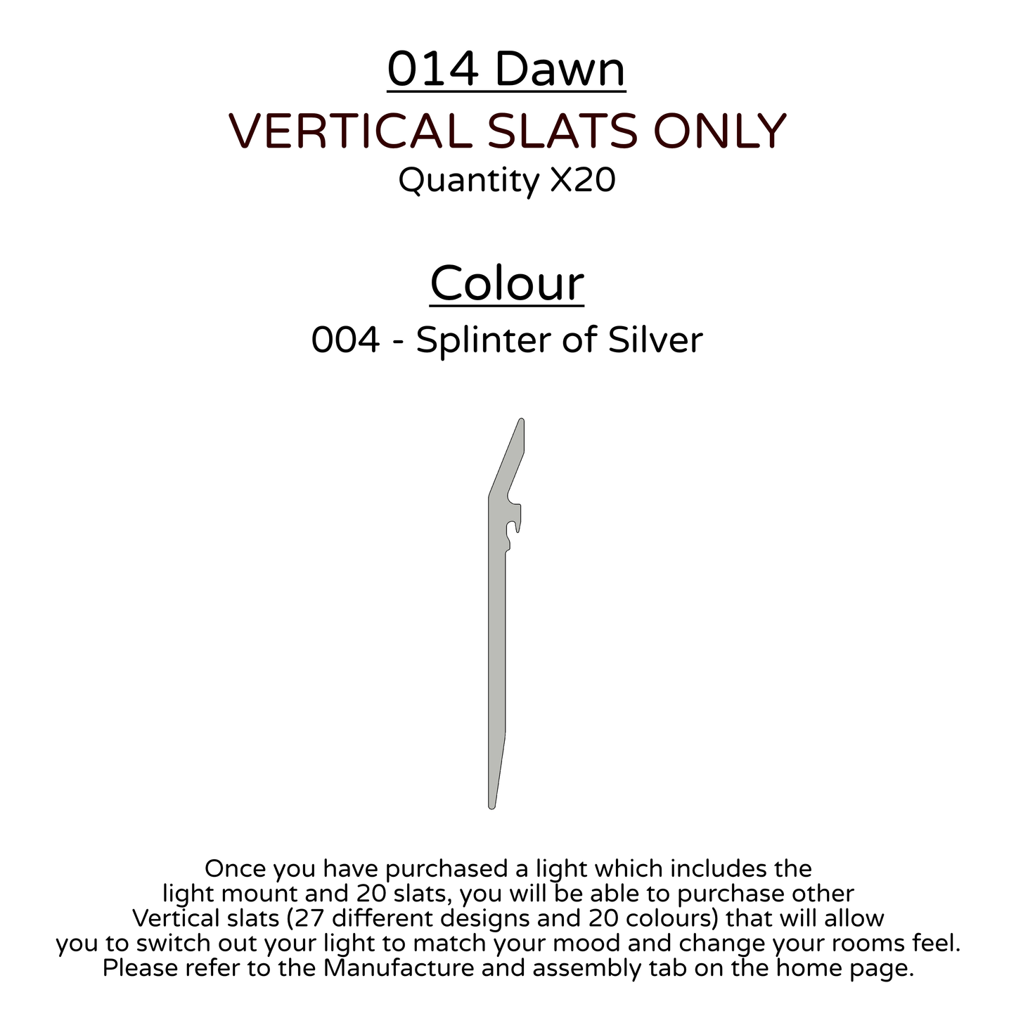 Ceiling Light - Vertical Slats - 014 Dawn