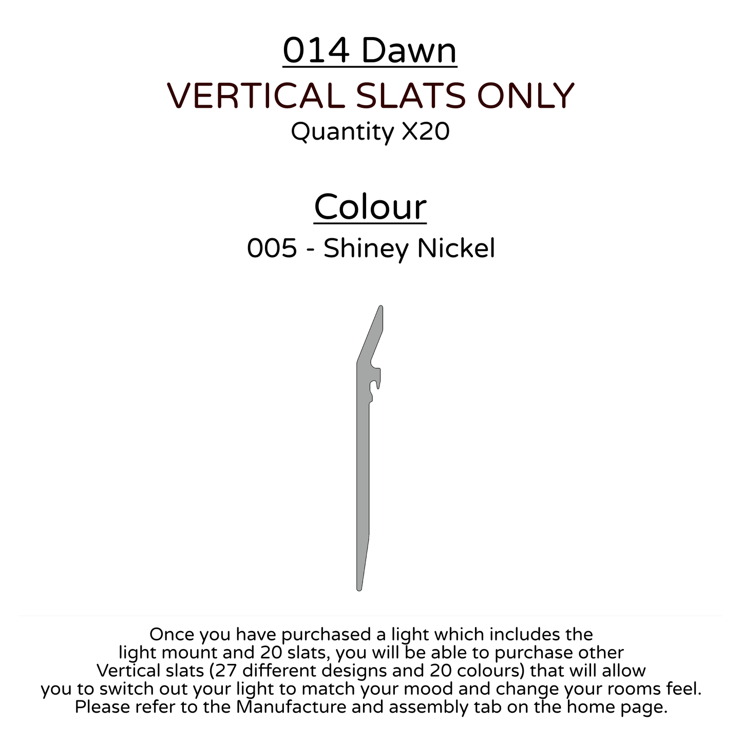 Ceiling Light - Vertical Slats - 014 Dawn