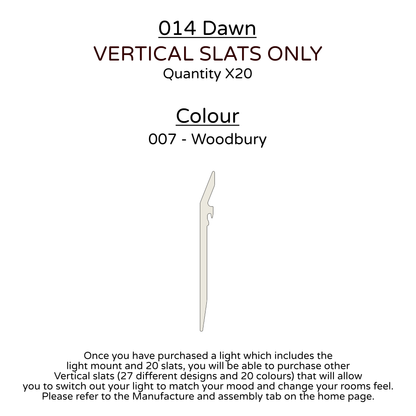 Ceiling Light - Vertical Slats - 014 Dawn