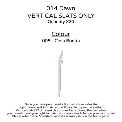 Ceiling Light - Vertical Slats - 014 Dawn