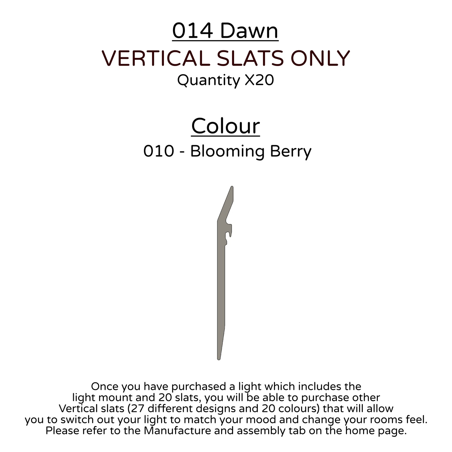 Ceiling Light - Vertical Slats - 014 Dawn