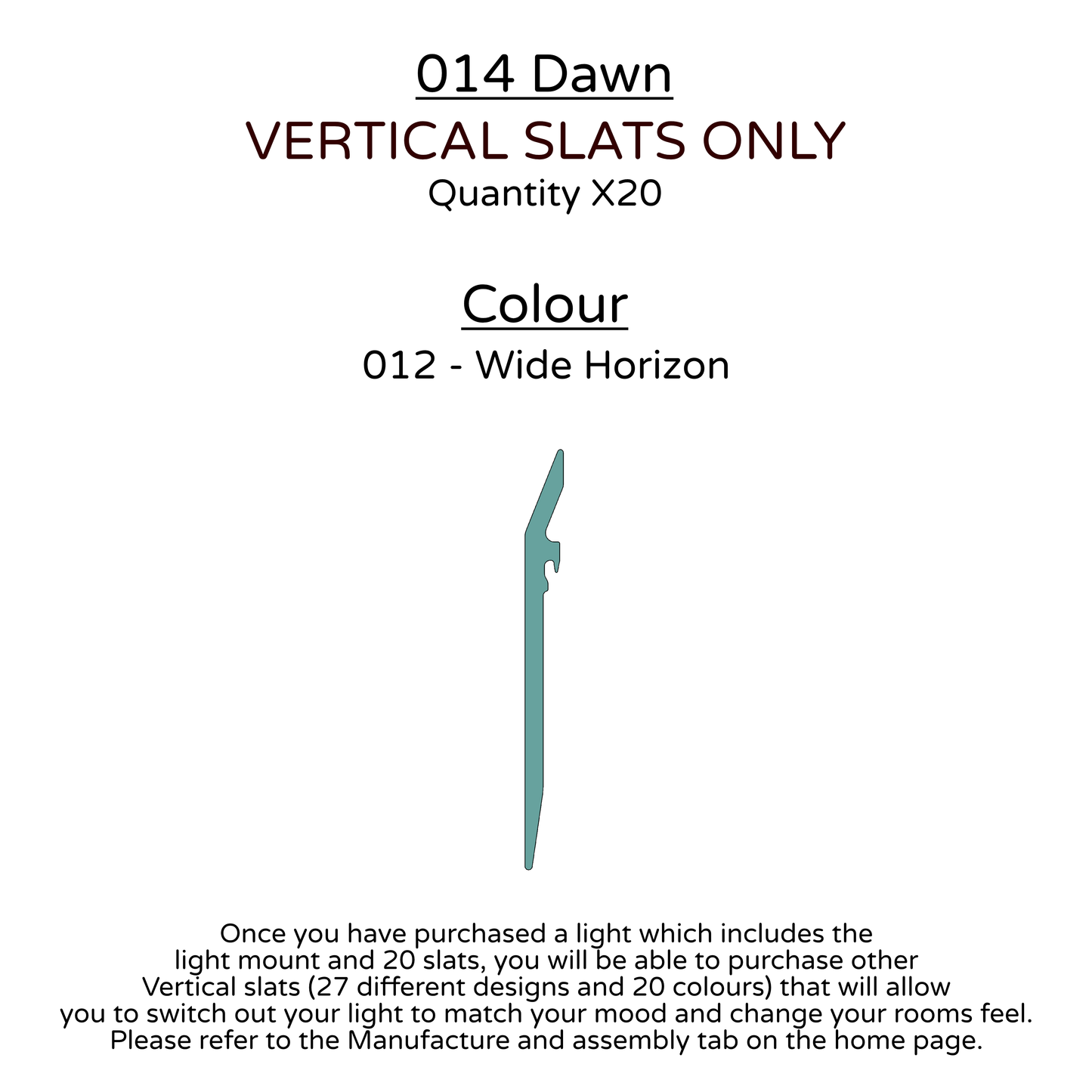 Ceiling Light - Vertical Slats - 014 Dawn