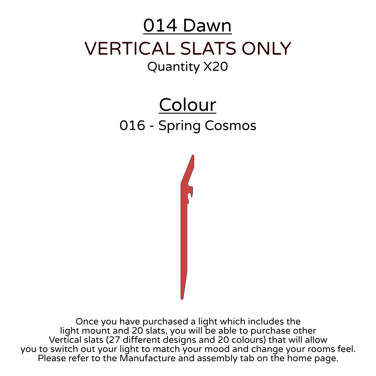 Ceiling Light - Vertical Slats - 014 Dawn