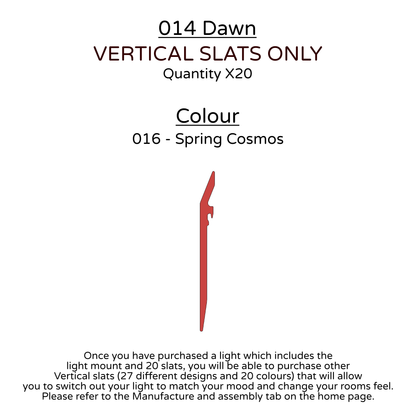 Ceiling Light - Vertical Slats - 014 Dawn