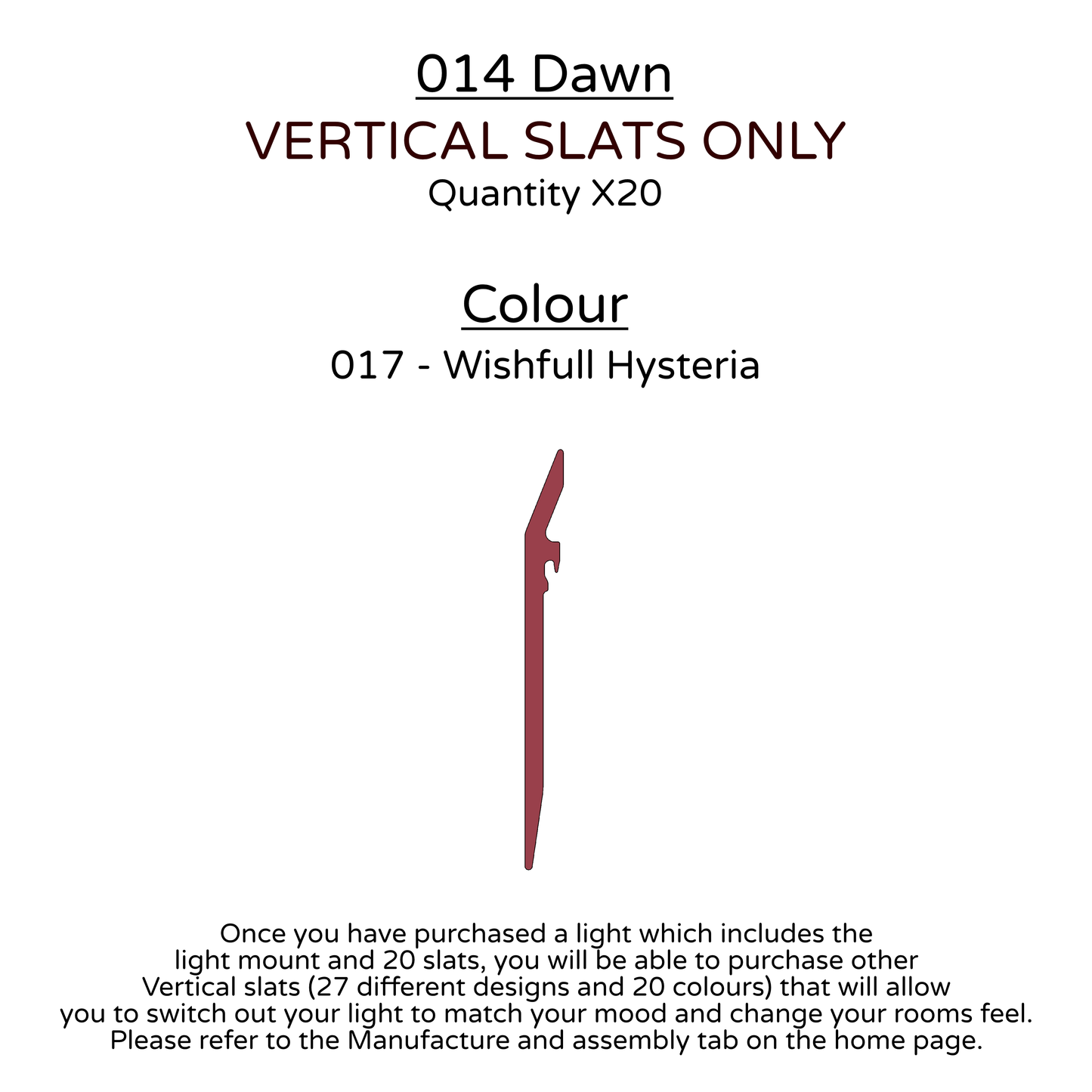 Ceiling Light - Vertical Slats - 014 Dawn