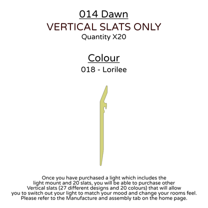 Ceiling Light - Vertical Slats - 014 Dawn