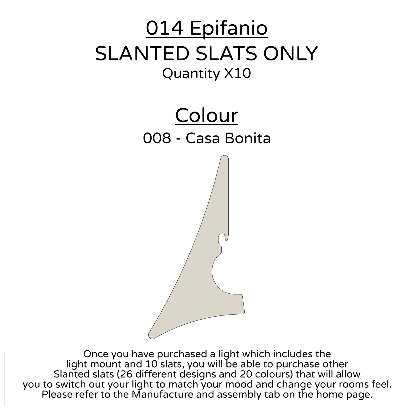 Ceiling Light - Slanted Slats - 014 Epifanio