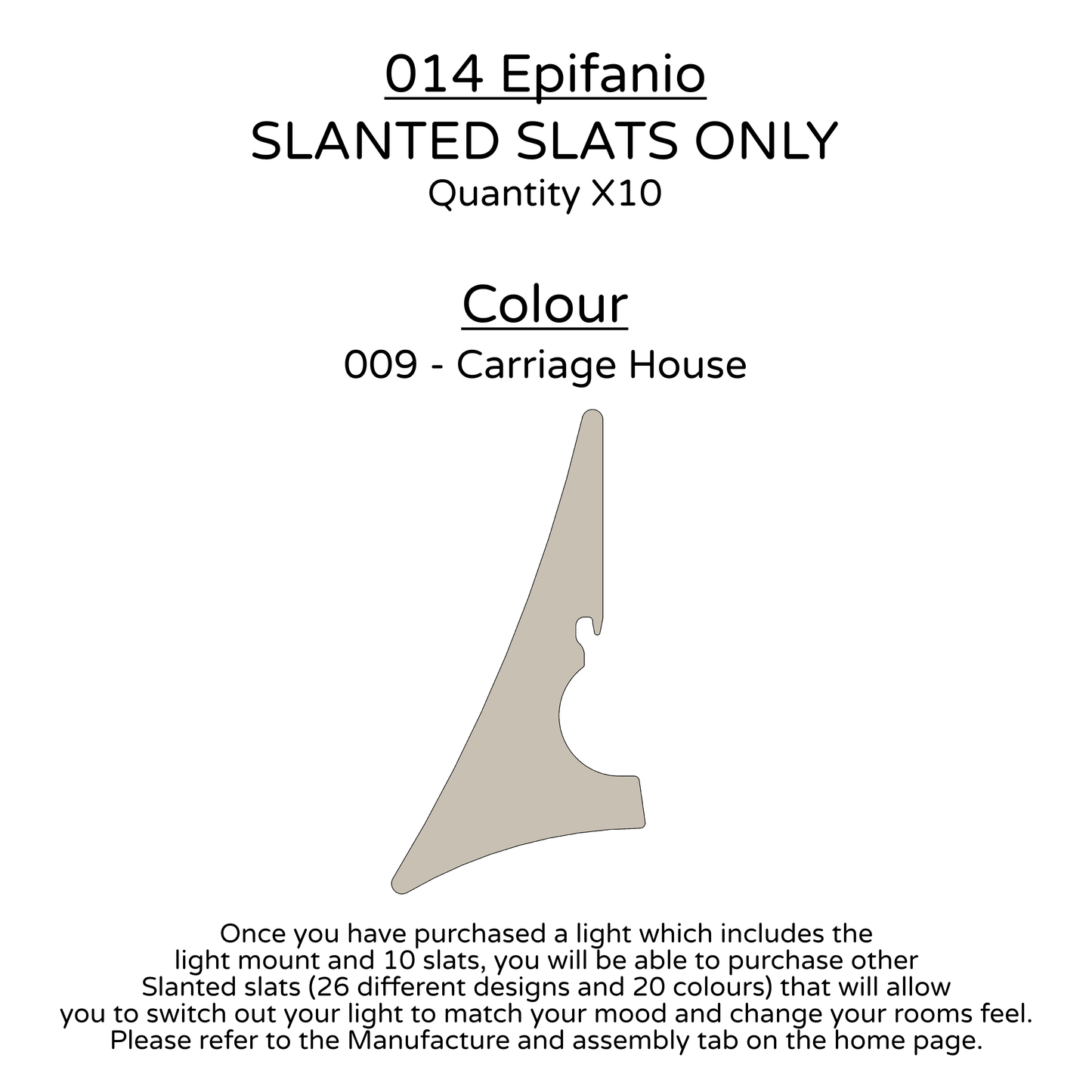 Ceiling Light - Slanted Slats - 014 Epifanio