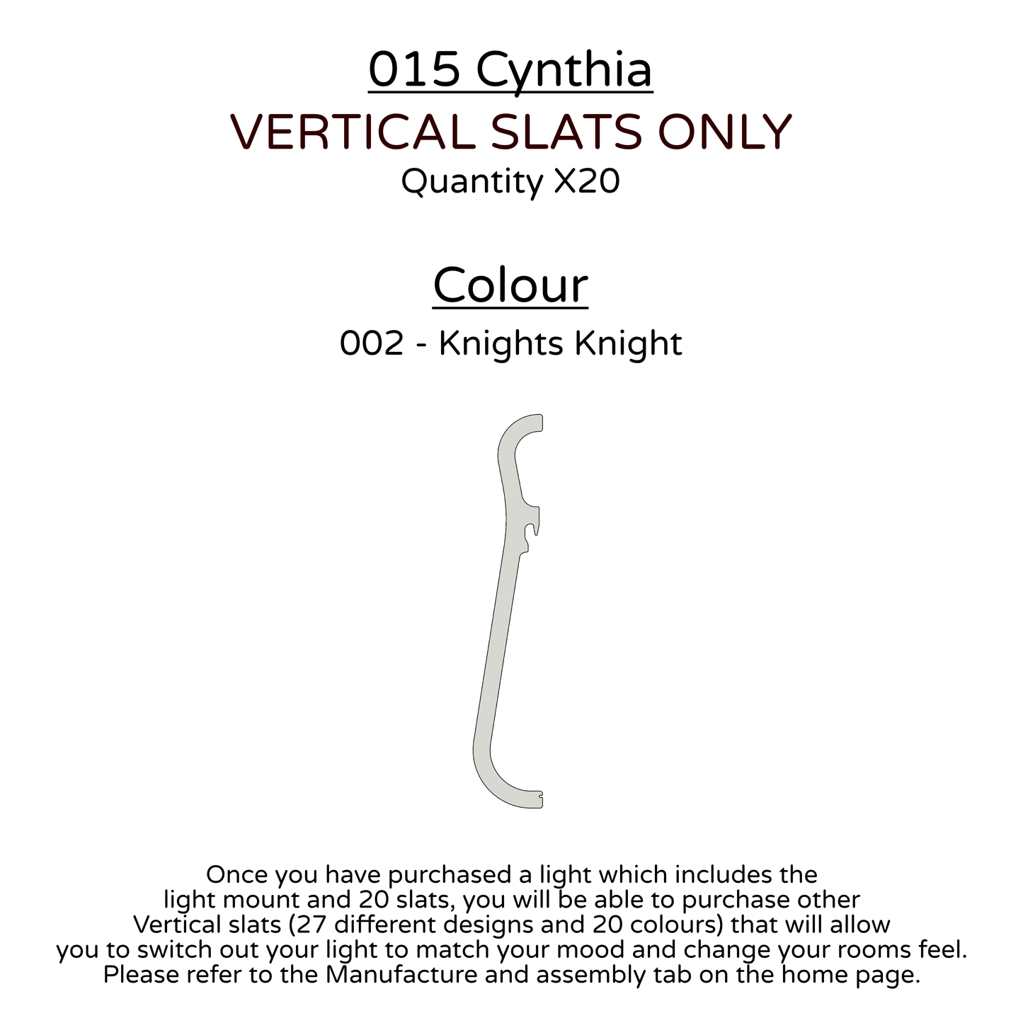 Ceiling Light - Vertical Slats - 015 Cynthia