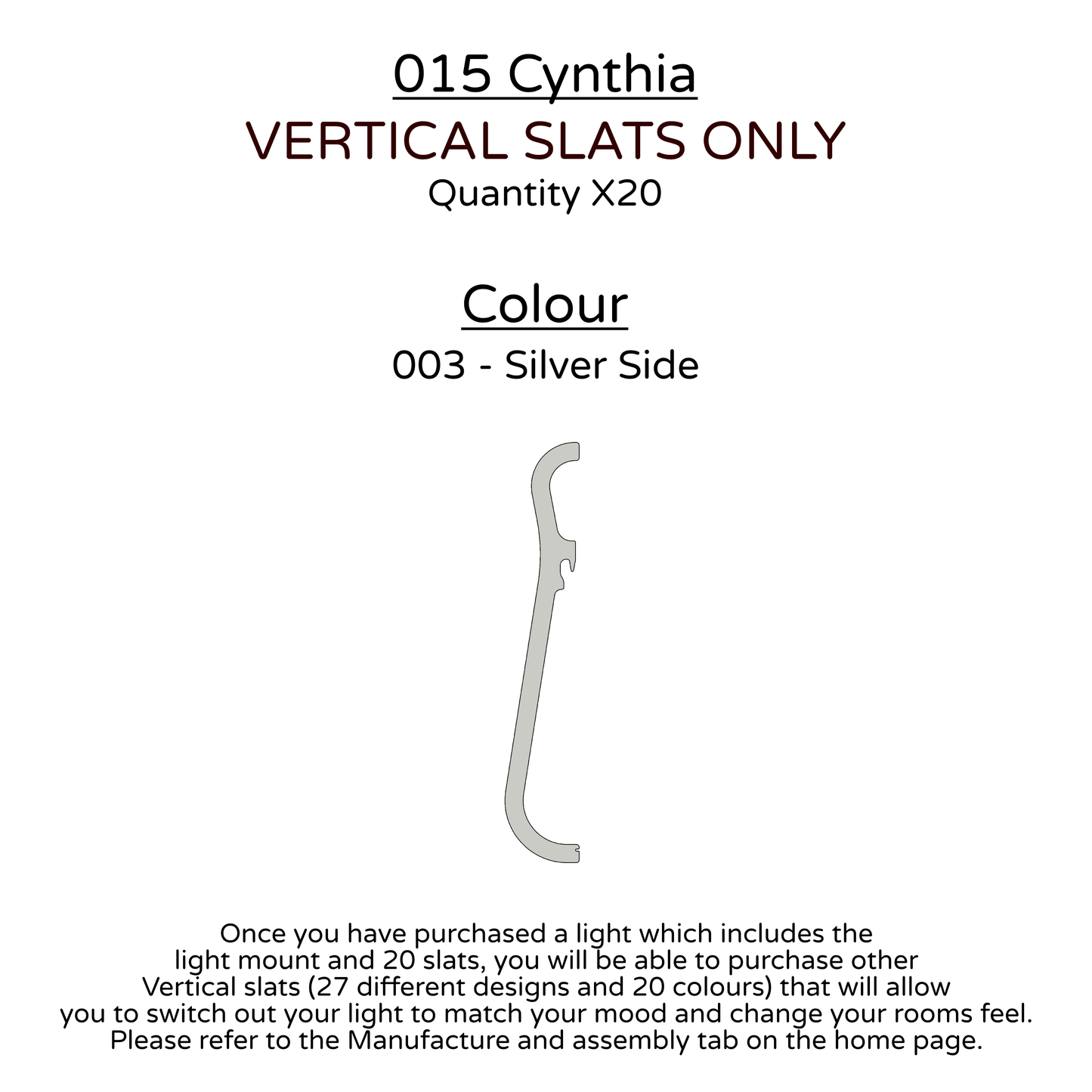 Ceiling Light - Vertical Slats - 015 Cynthia