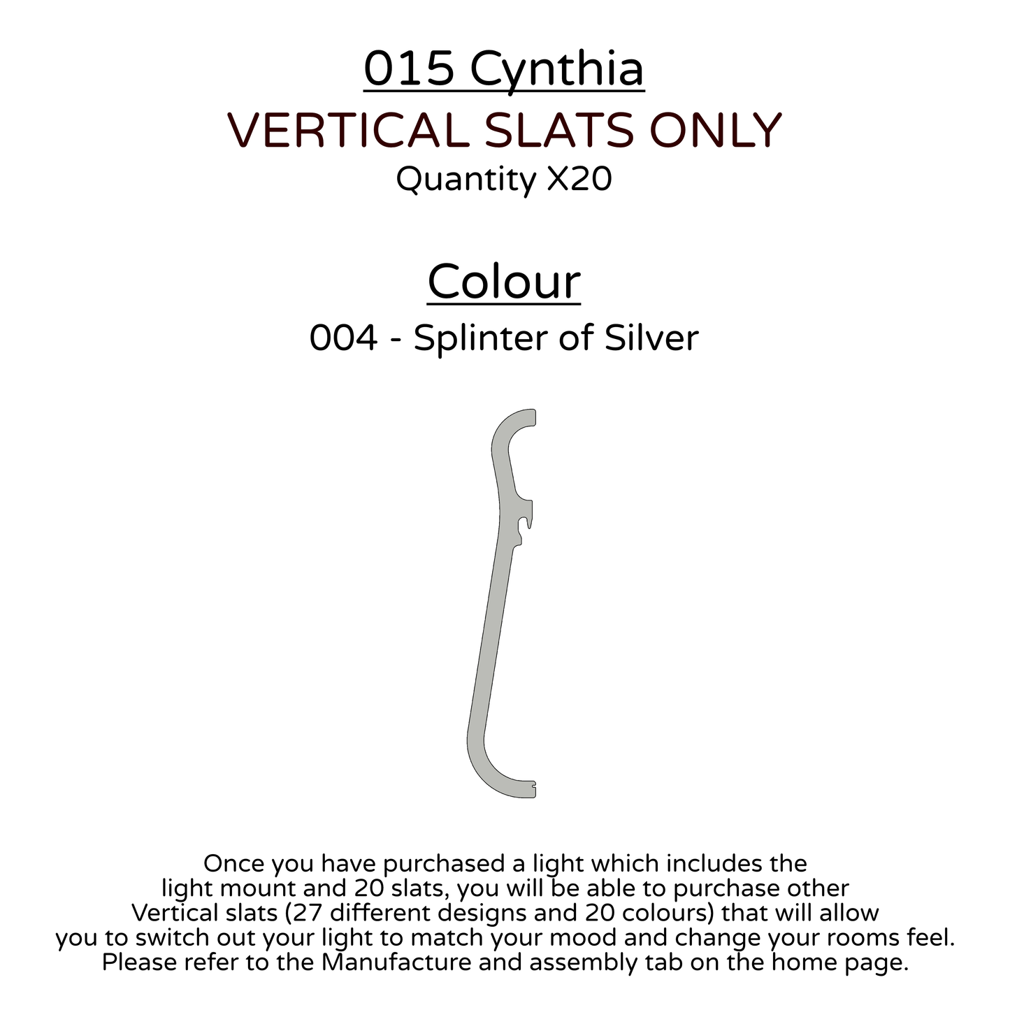 Ceiling Light - Vertical Slats - 015 Cynthia