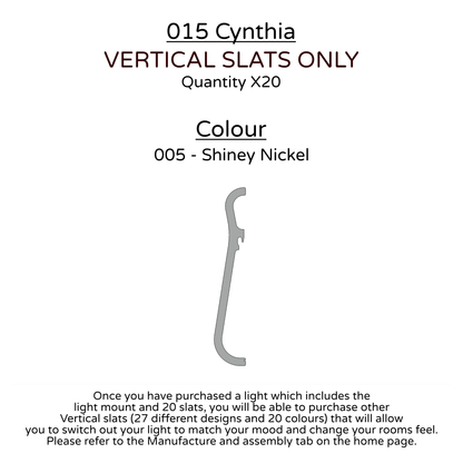 Ceiling Light - Vertical Slats - 015 Cynthia