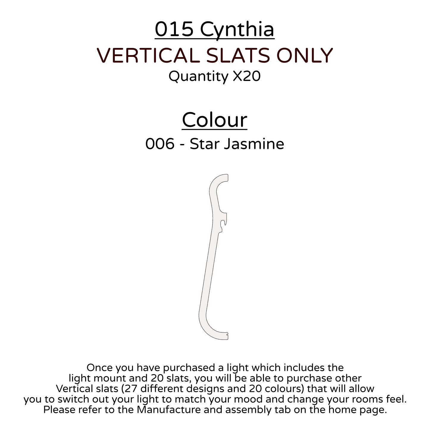 Ceiling Light - Vertical Slats - 015 Cynthia