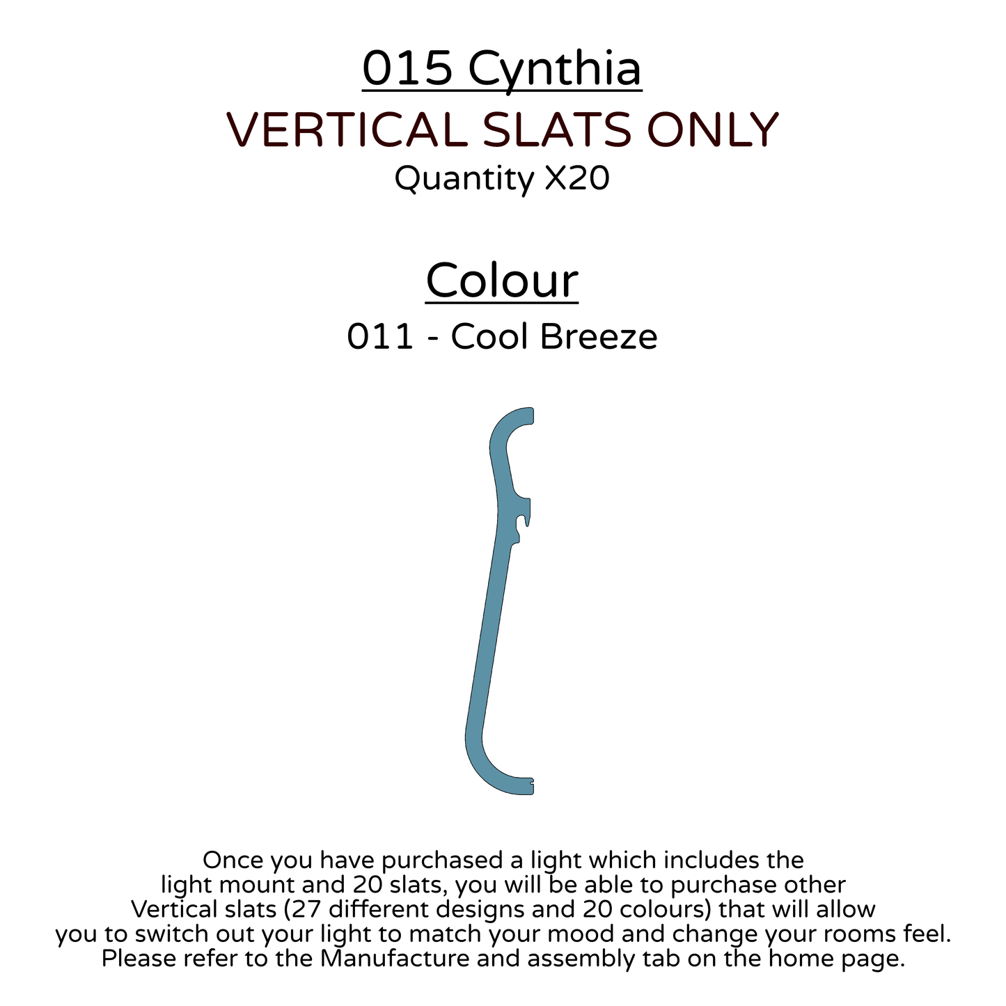 Ceiling Light - Vertical Slats - 015 Cynthia