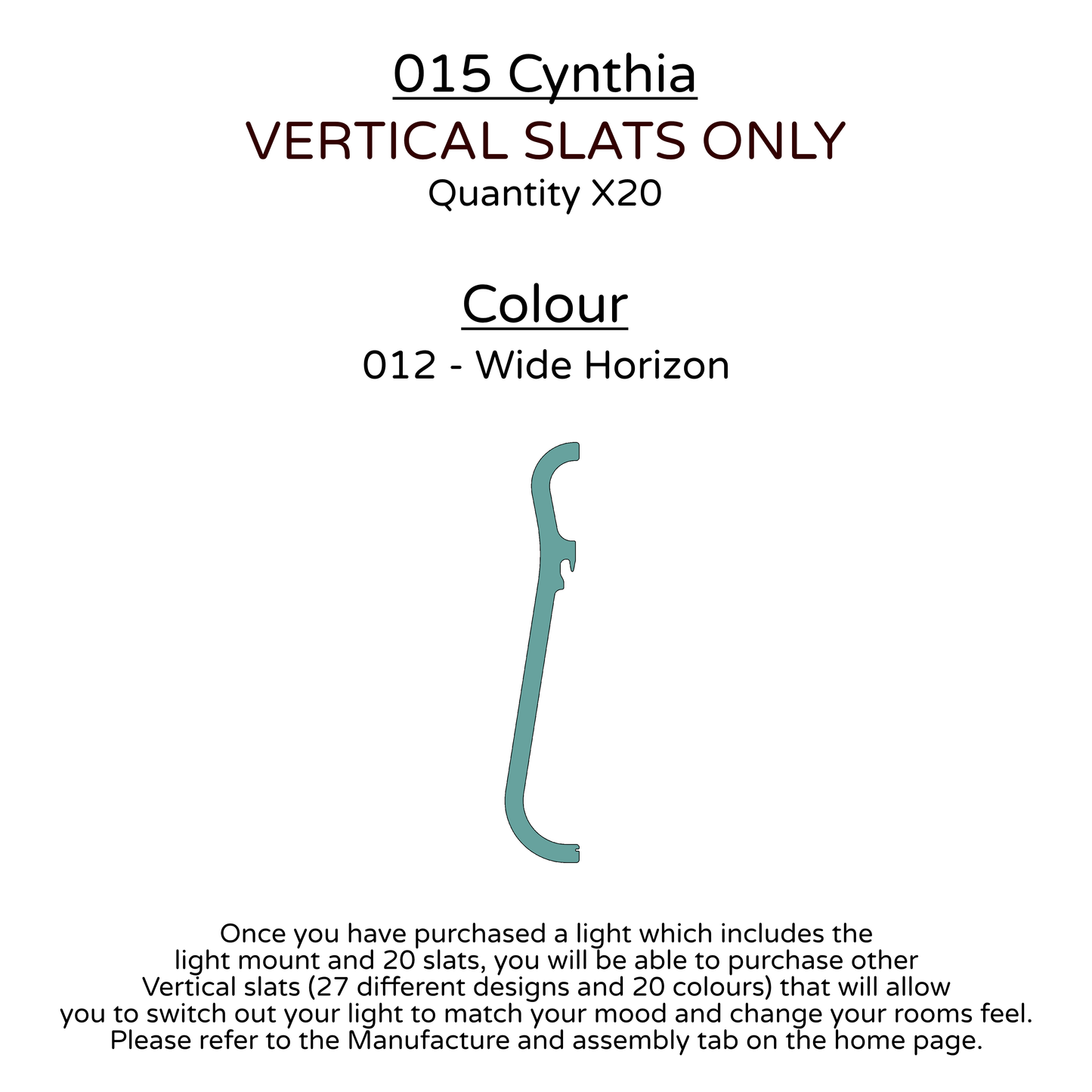 Ceiling Light - Vertical Slats - 015 Cynthia