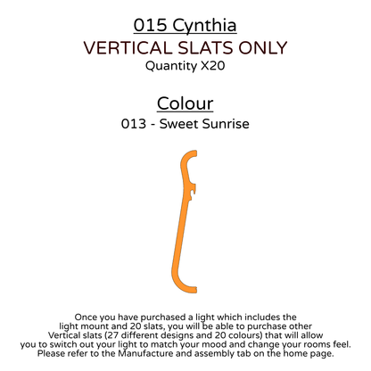 Ceiling Light - Vertical Slats - 015 Cynthia