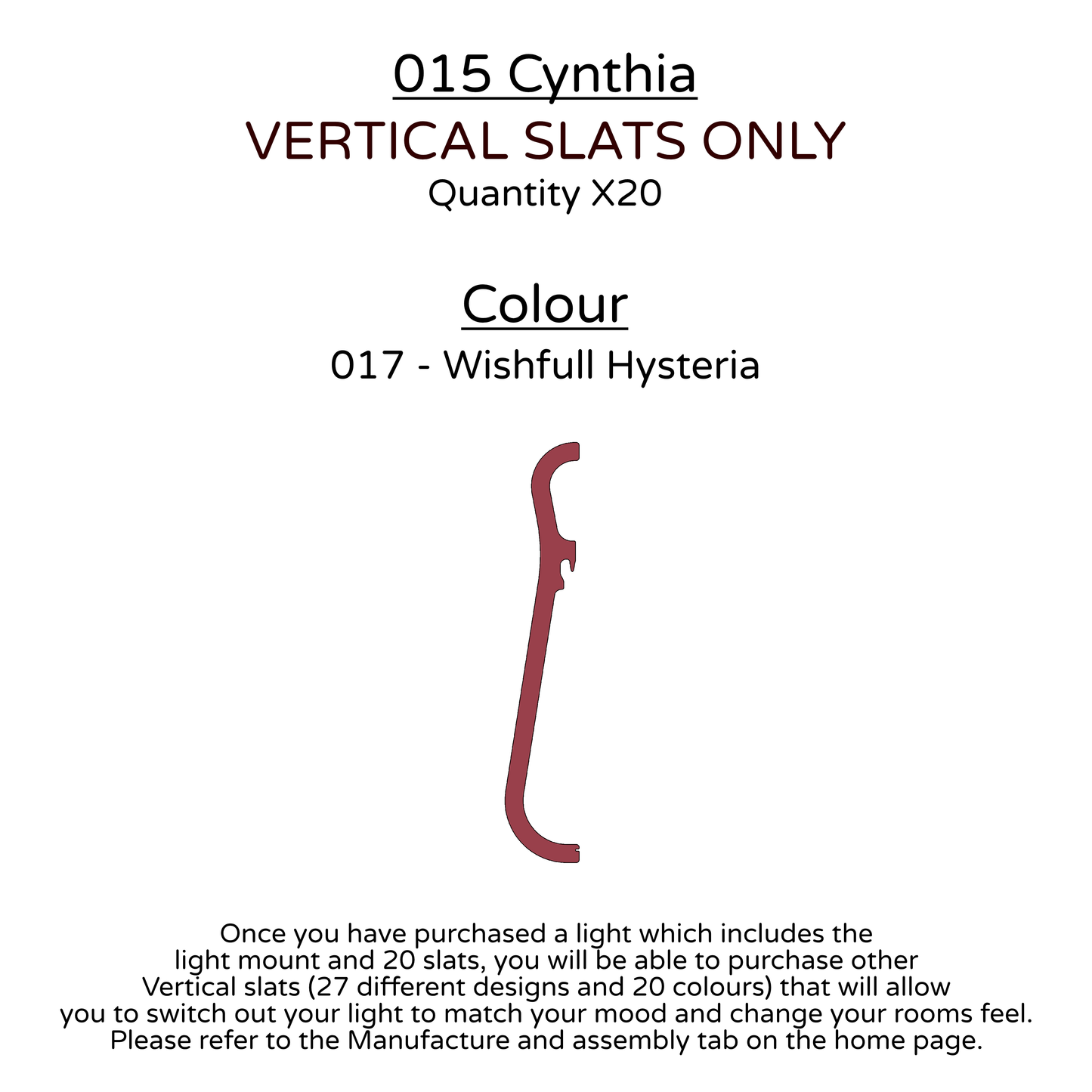 Ceiling Light - Vertical Slats - 015 Cynthia