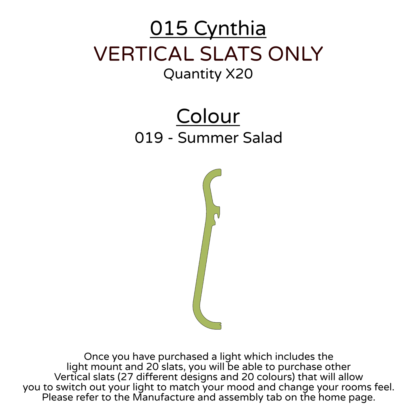 Ceiling Light - Vertical Slats - 015 Cynthia