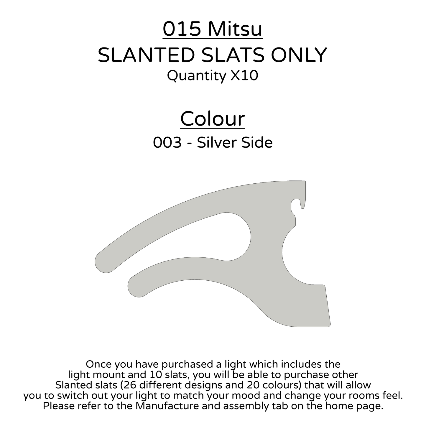 Ceiling Light - Slanted Slats - 015 Mitsu