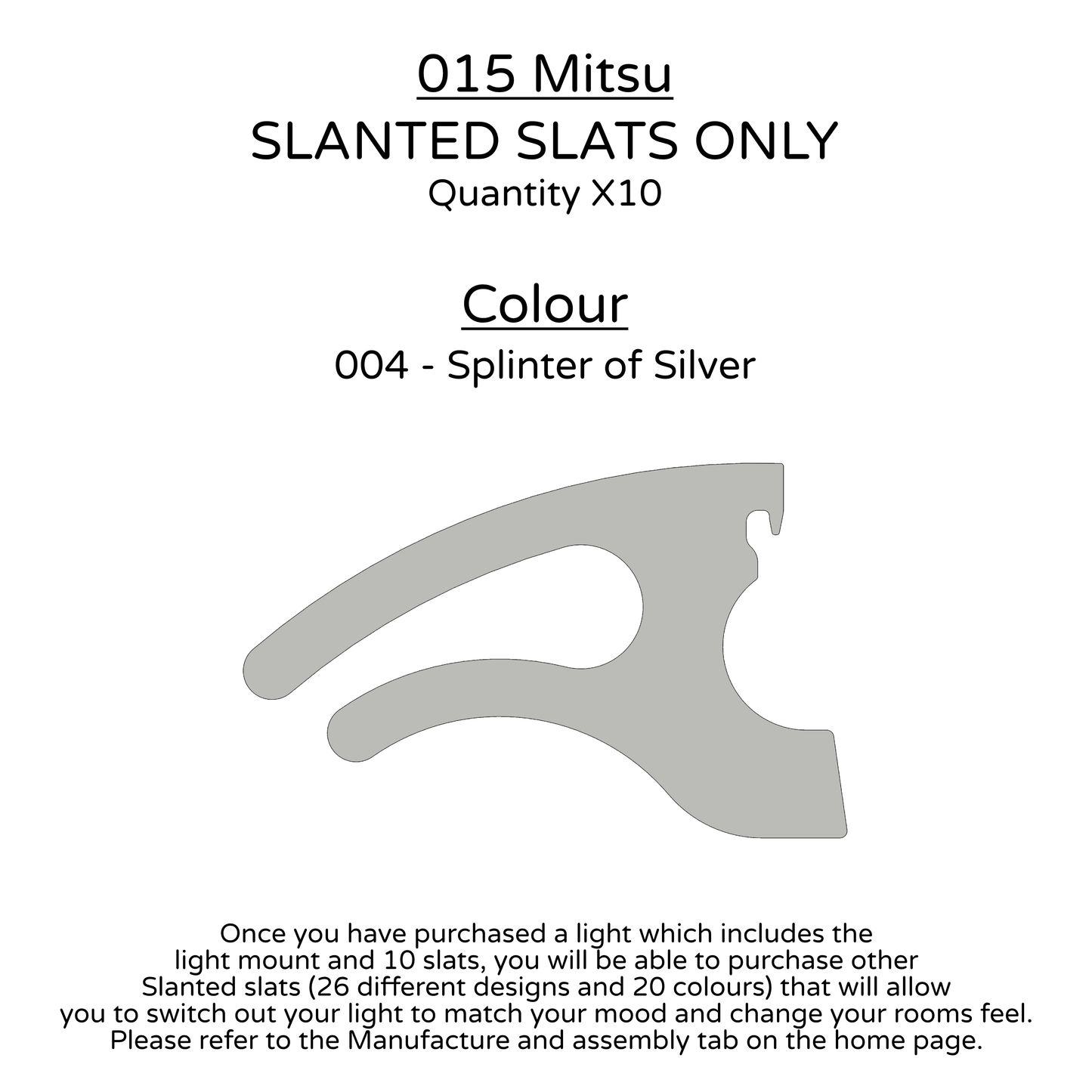 Ceiling Light - Slanted Slats - 015 Mitsu