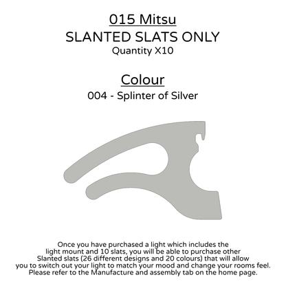 Ceiling Light - Slanted Slats - 015 Mitsu