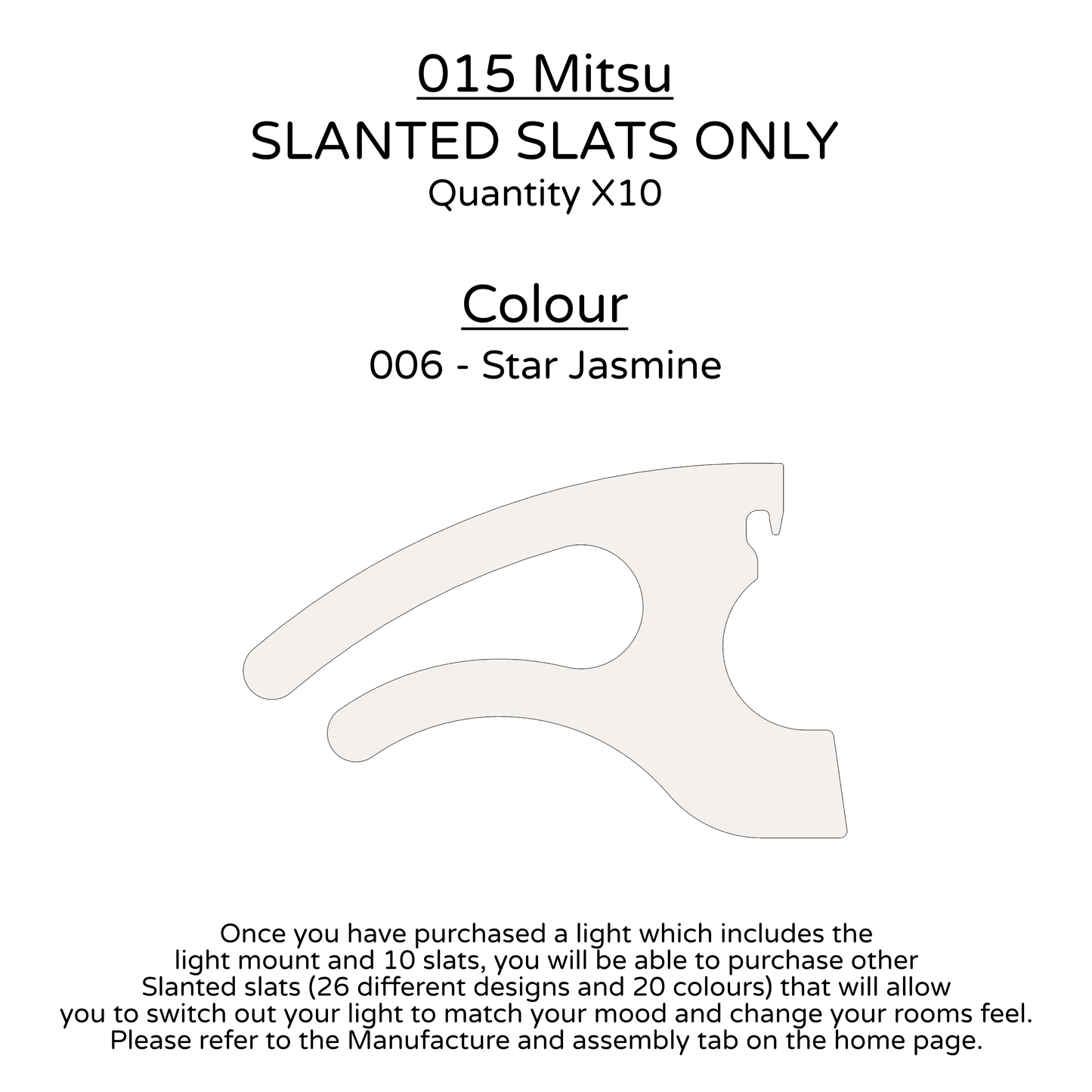 Ceiling Light - Slanted Slats - 015 Mitsu