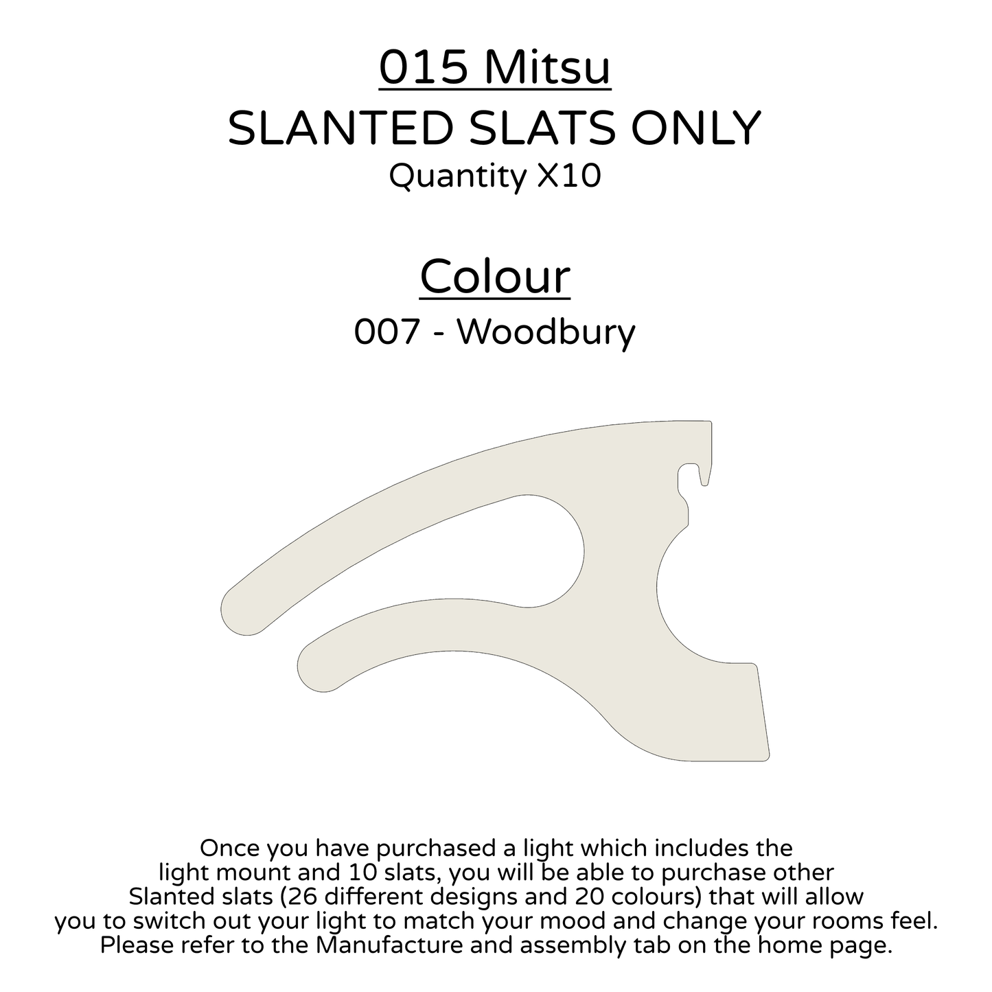 Ceiling Light - Slanted Slats - 015 Mitsu