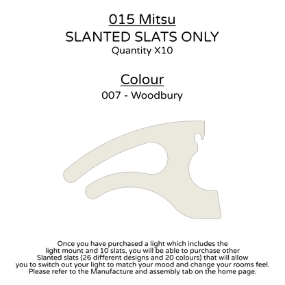 Ceiling Light - Slanted Slats - 015 Mitsu