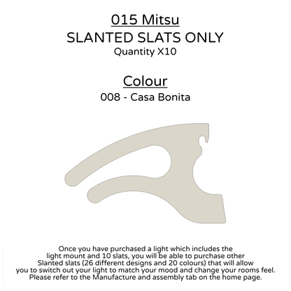 Ceiling Light - Slanted Slats - 015 Mitsu