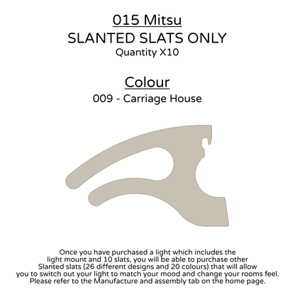 Ceiling Light - Slanted Slats - 015 Mitsu
