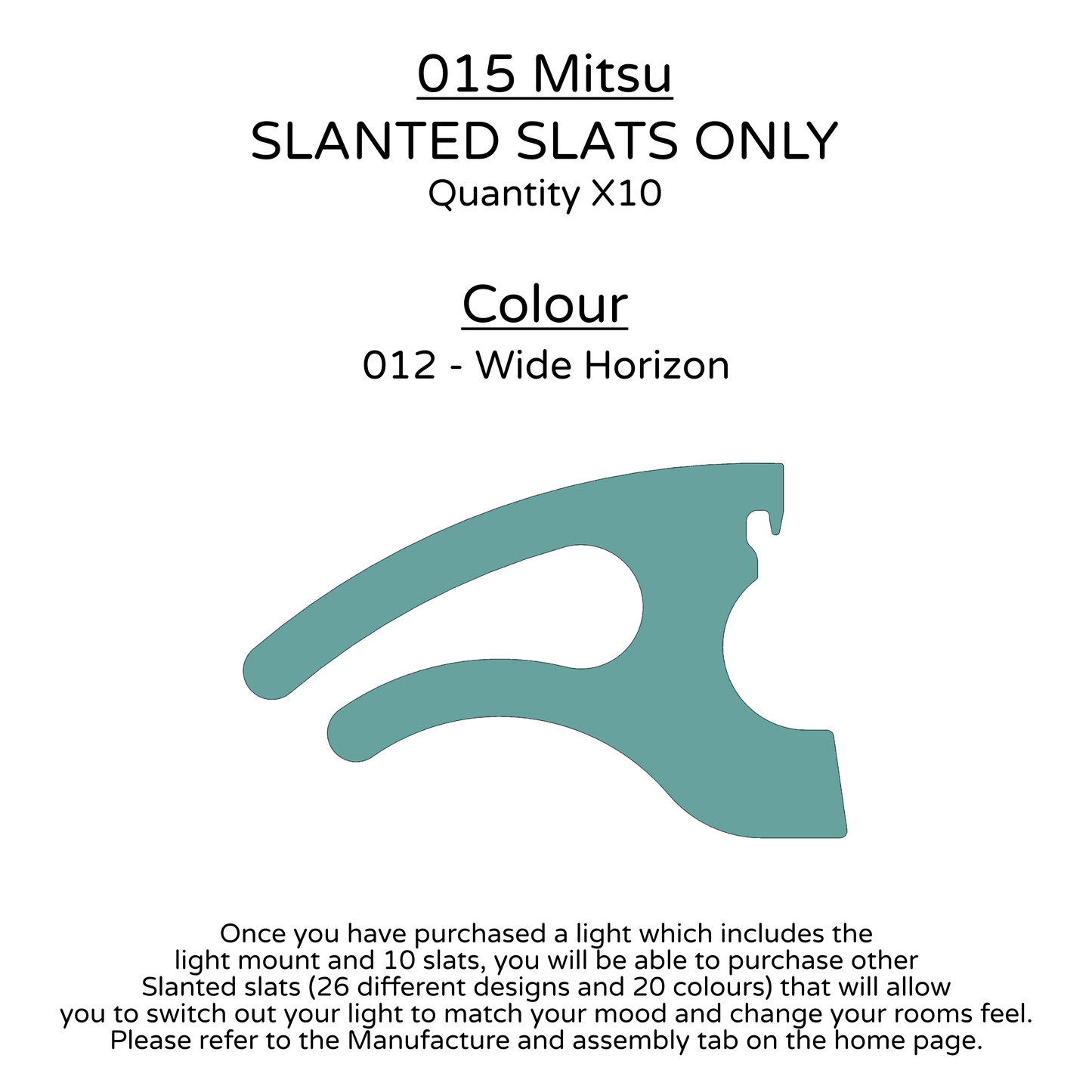 Ceiling Light - Slanted Slats - 015 Mitsu