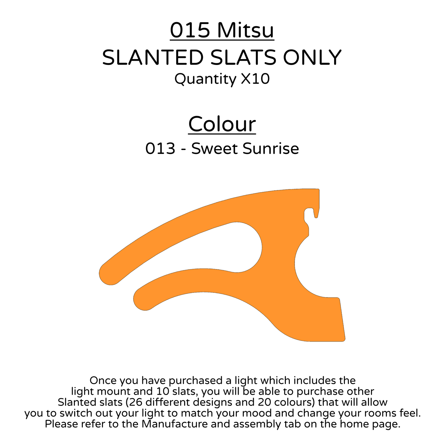 Ceiling Light - Slanted Slats - 015 Mitsu