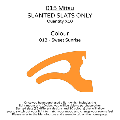 Ceiling Light - Slanted Slats - 015 Mitsu