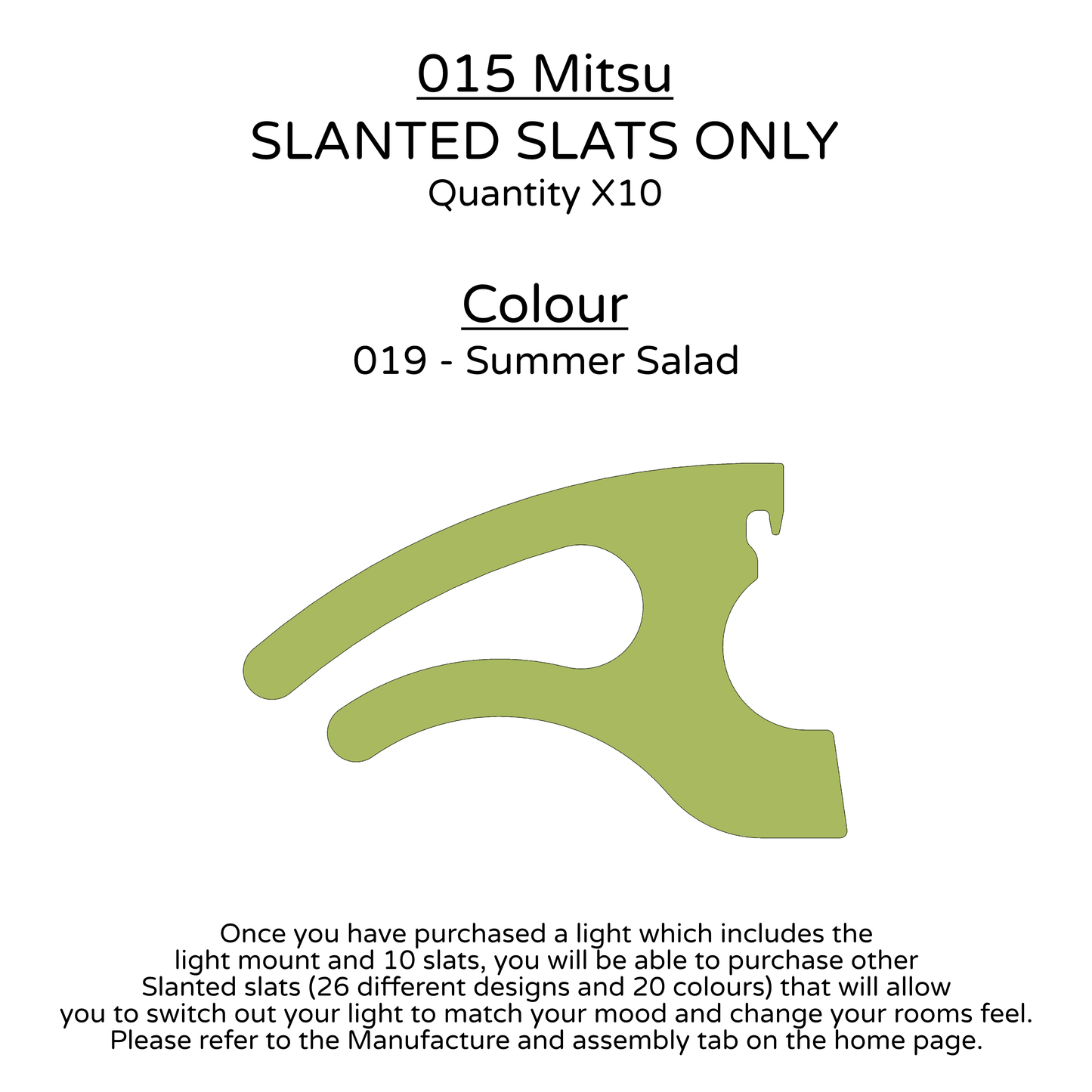 Ceiling Light - Slanted Slats - 015 Mitsu