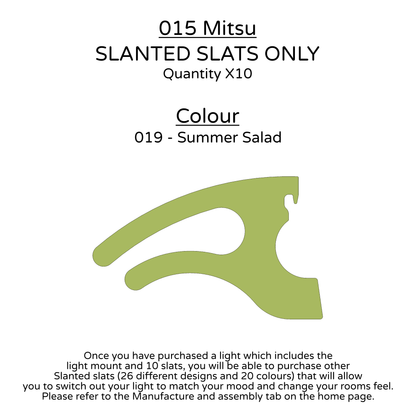 Ceiling Light - Slanted Slats - 015 Mitsu