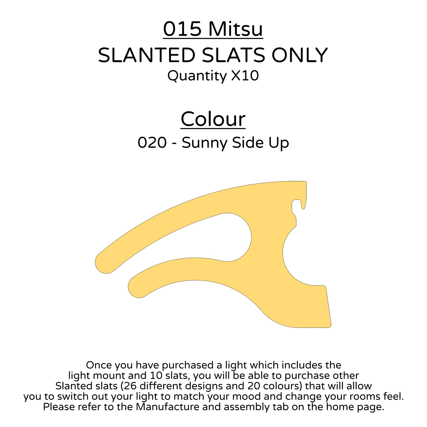 Ceiling Light - Slanted Slats - 015 Mitsu