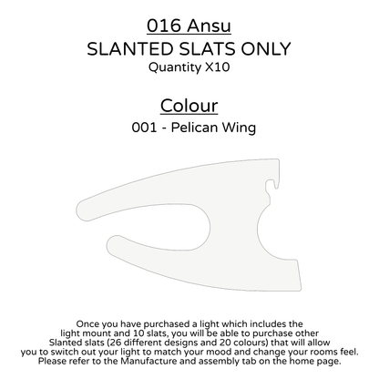 Ceiling Light - Slanted Slats - 016 Ansu