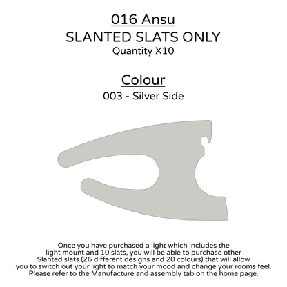 Ceiling Light - Slanted Slats - 016 Ansu