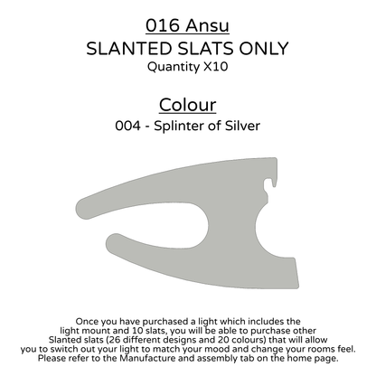 Ceiling Light - Slanted Slats - 016 Ansu