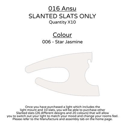 Ceiling Light - Slanted Slats - 016 Ansu