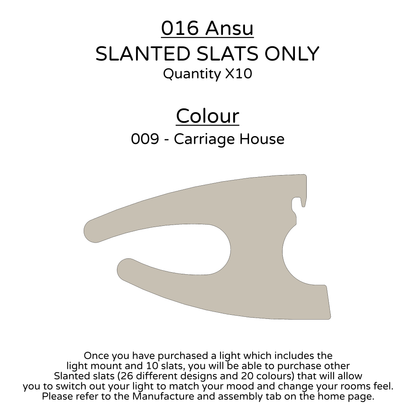 Ceiling Light - Slanted Slats - 016 Ansu