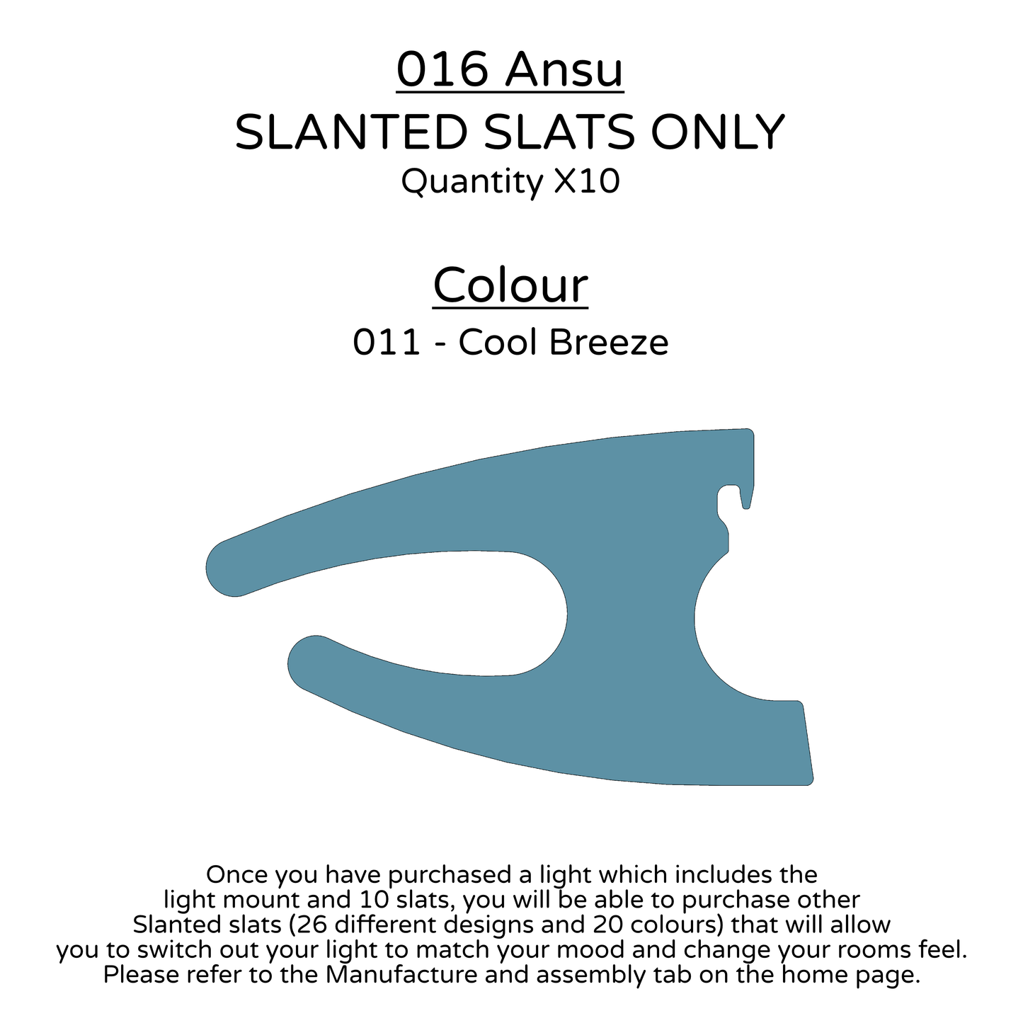 Ceiling Light - Slanted Slats - 016 Ansu