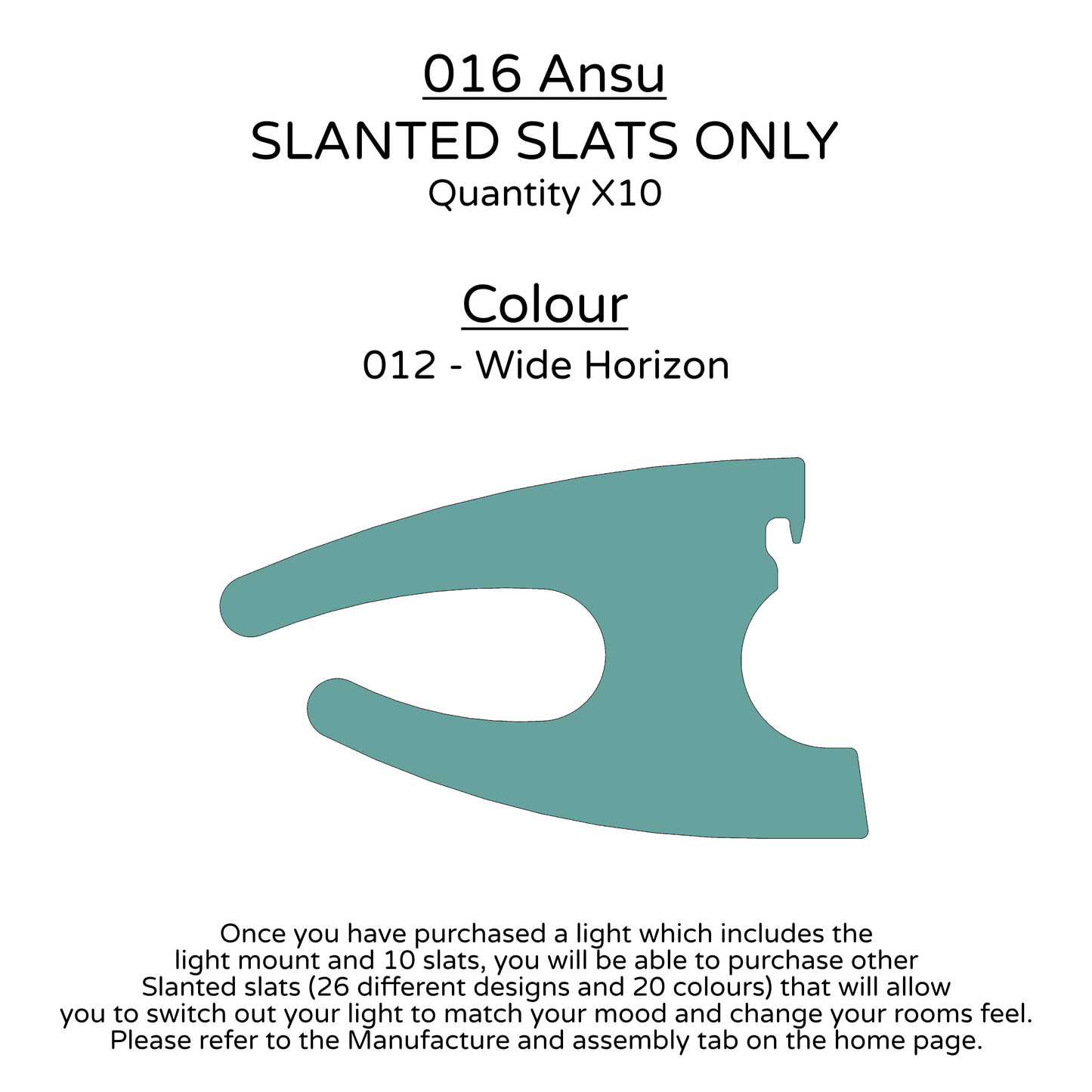 Ceiling Light - Slanted Slats - 016 Ansu