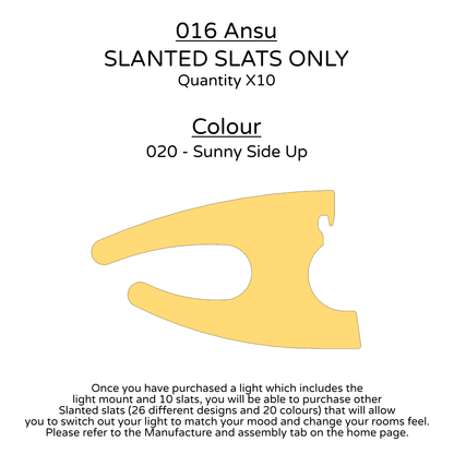 Ceiling Light - Slanted Slats - 016 Ansu
